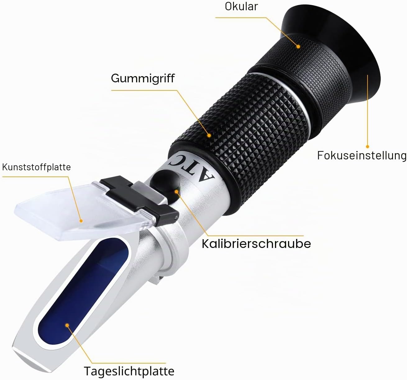 Frostschutz Refraktometer 4-in-1 Kühlmitteltester, Frostschutzprüfer 0 ~ -50ºc