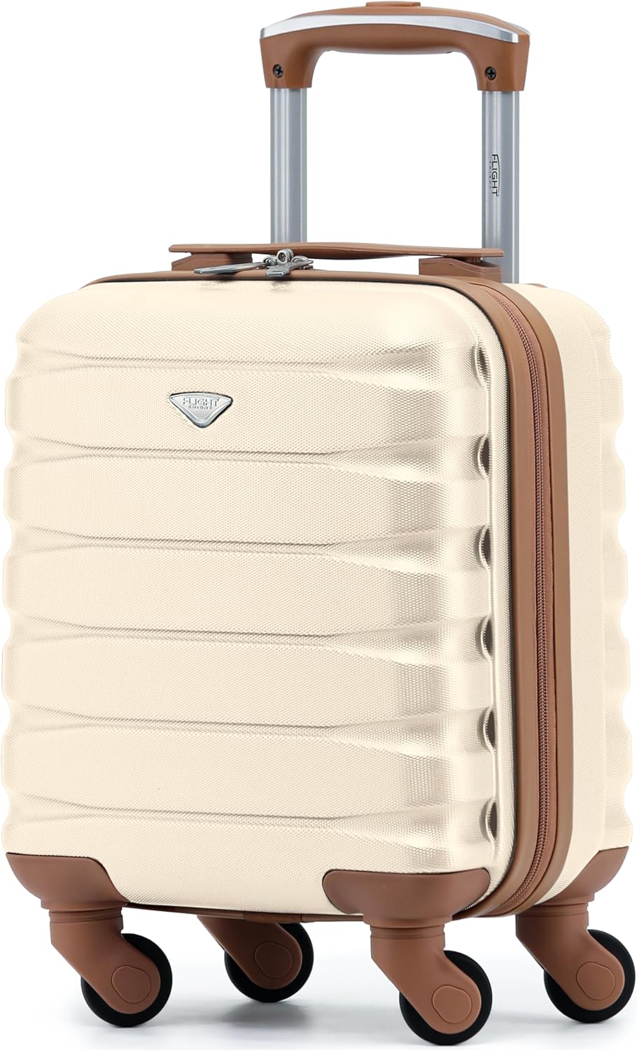 Leichter Handgepäckkoffer, 40x30x20cm Creme/Braun