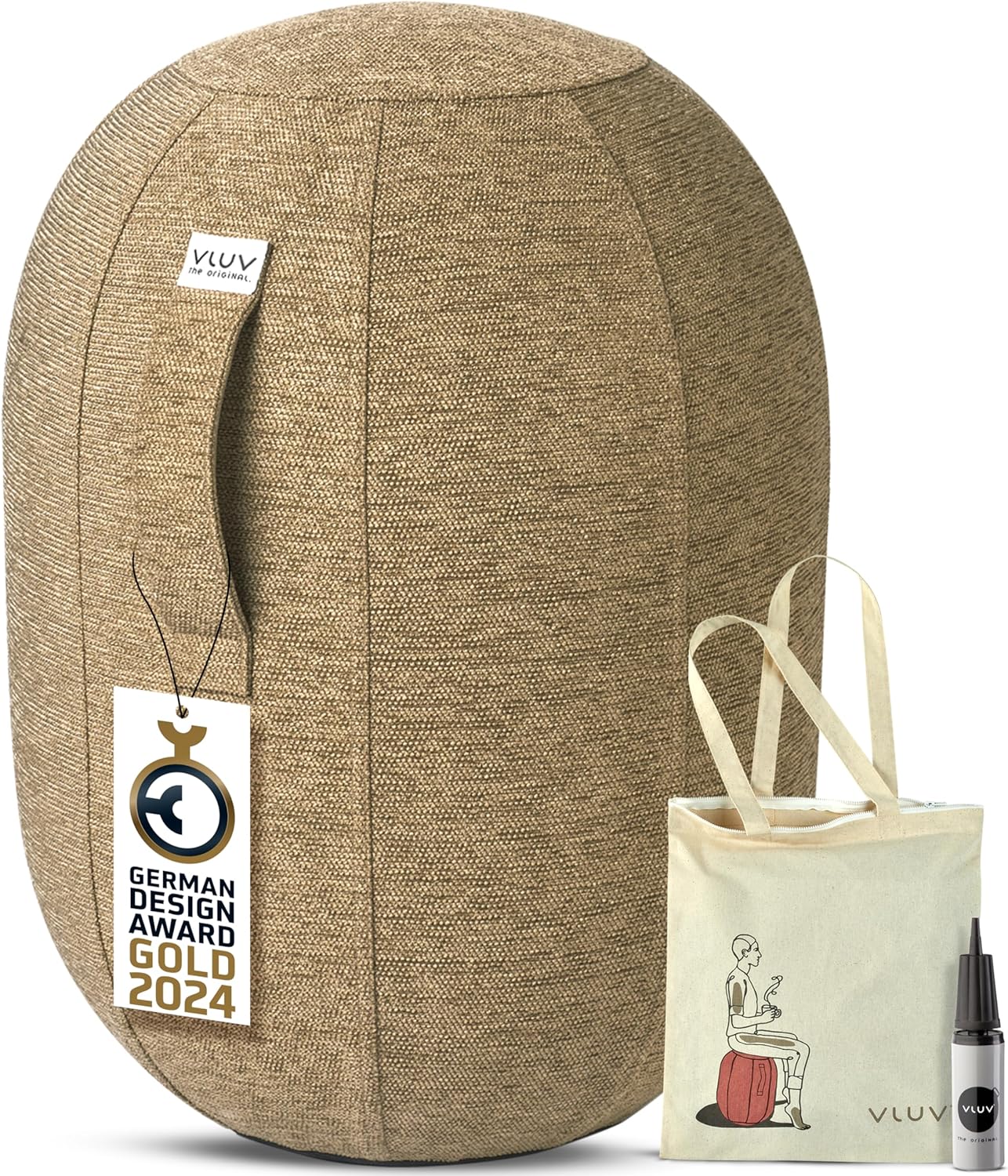 Kapsul Balancehocker-Serie, Macchiato 43.5T x 43.5B x 55H cm