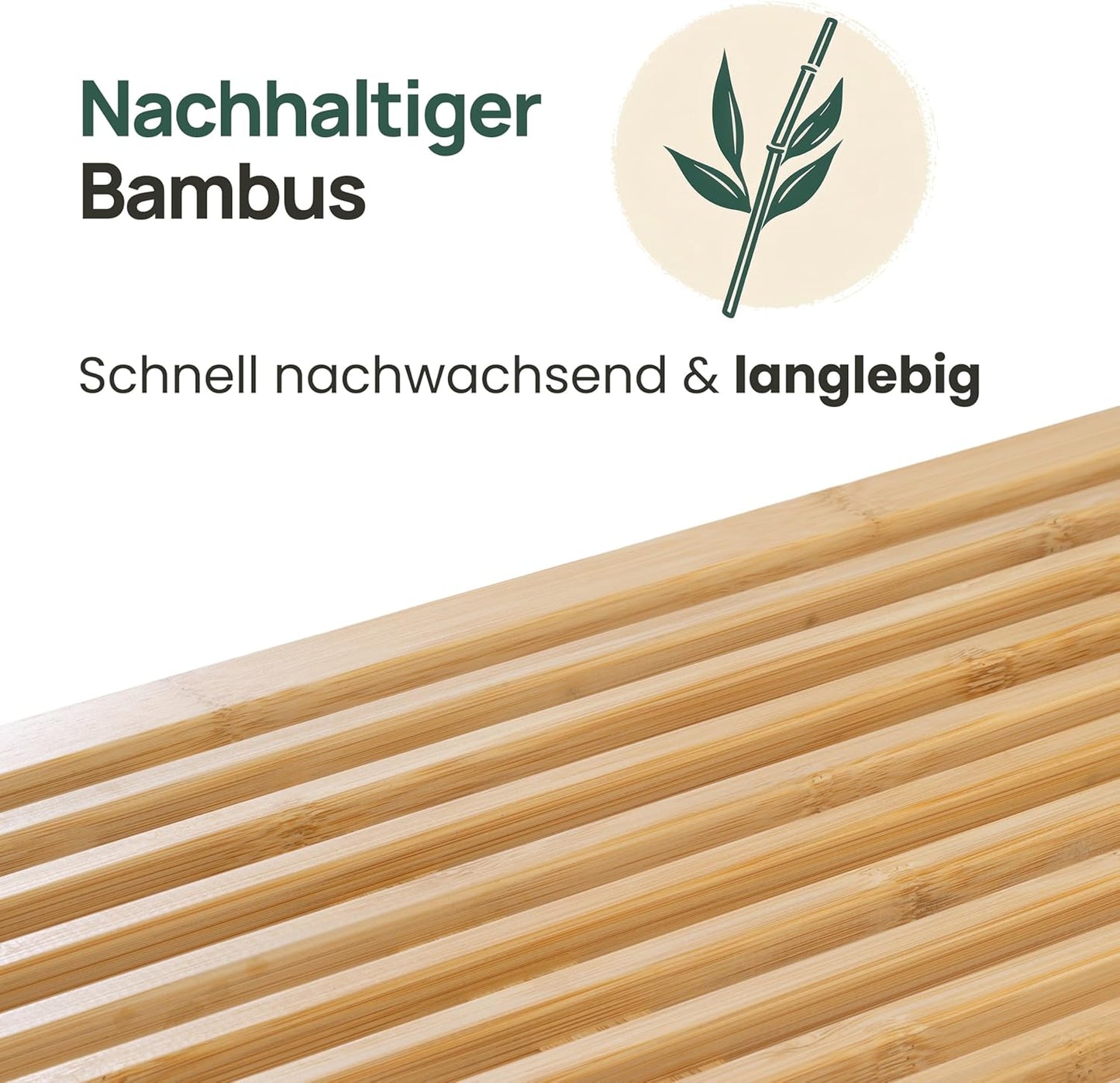 Sitzbank für Flur & Esszimmer, Bambus Lang ohne Schuhablage