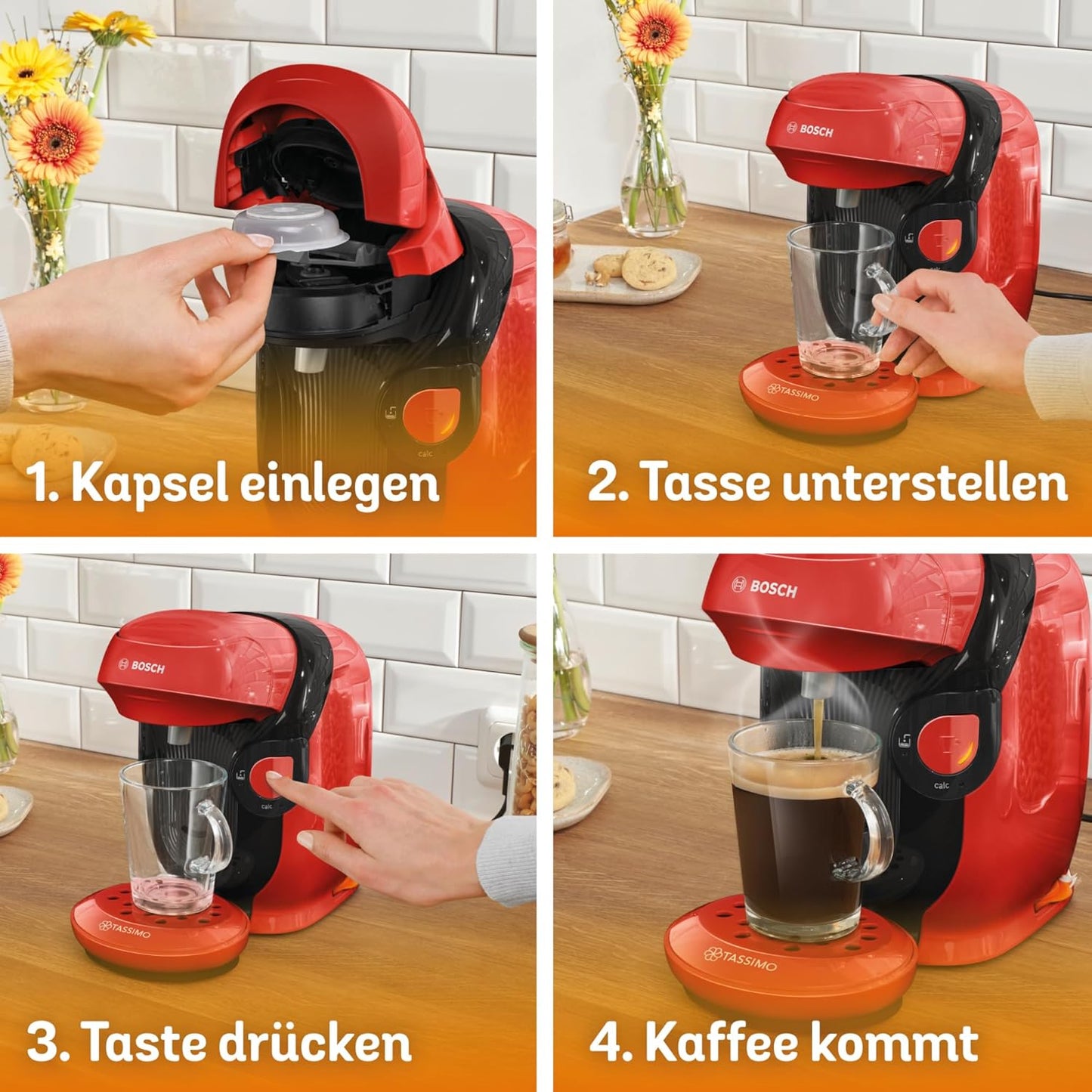 Kapselmaschine Style, Rot