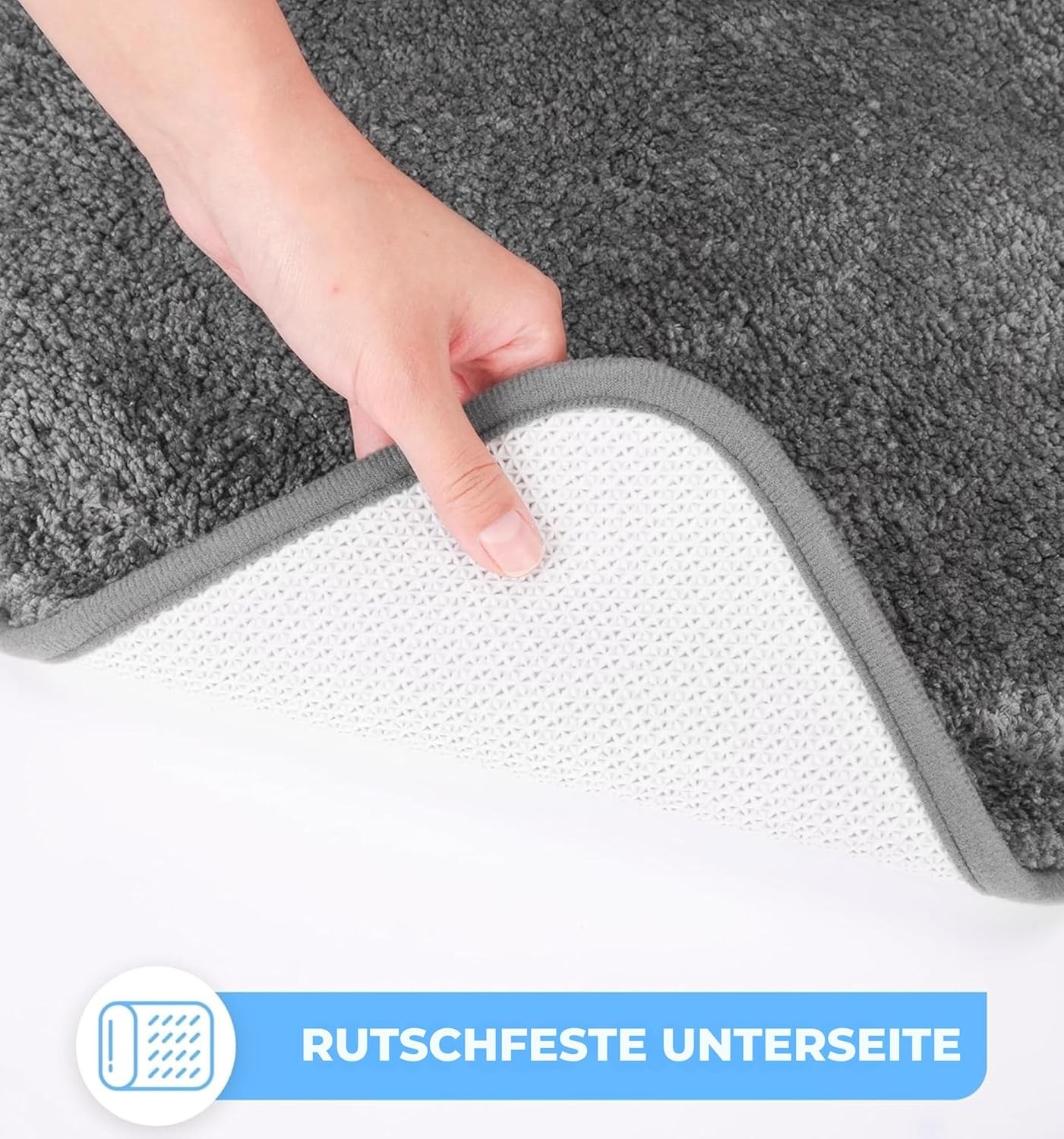 Badematte, Grau 60 x 100 cm