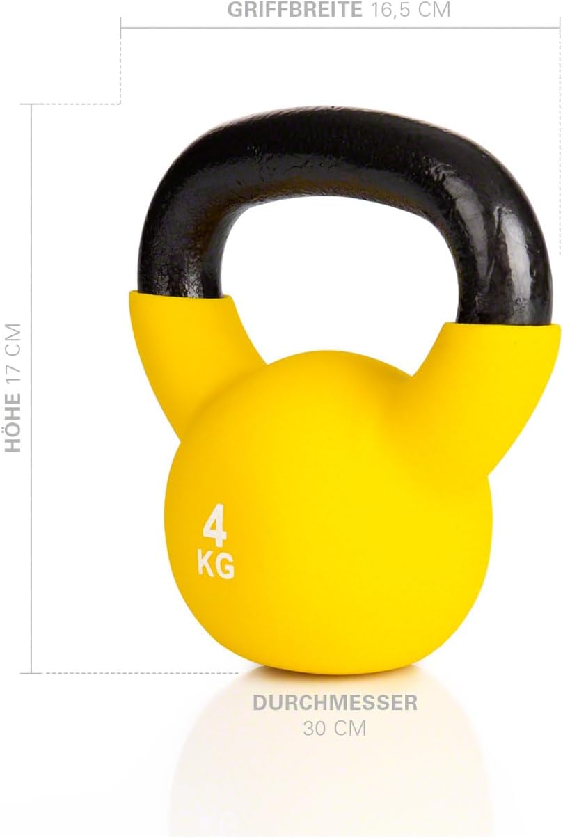 Kettlebell (4 kg), A - 4 kg, gelb