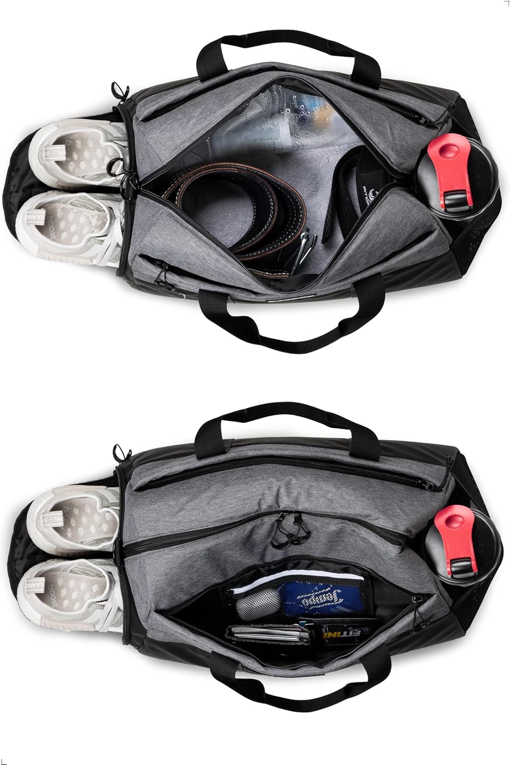 Sporttasche mit Schuh- & Nassfach, Black / Grey 56 x 30 x 32 cm (Medium)