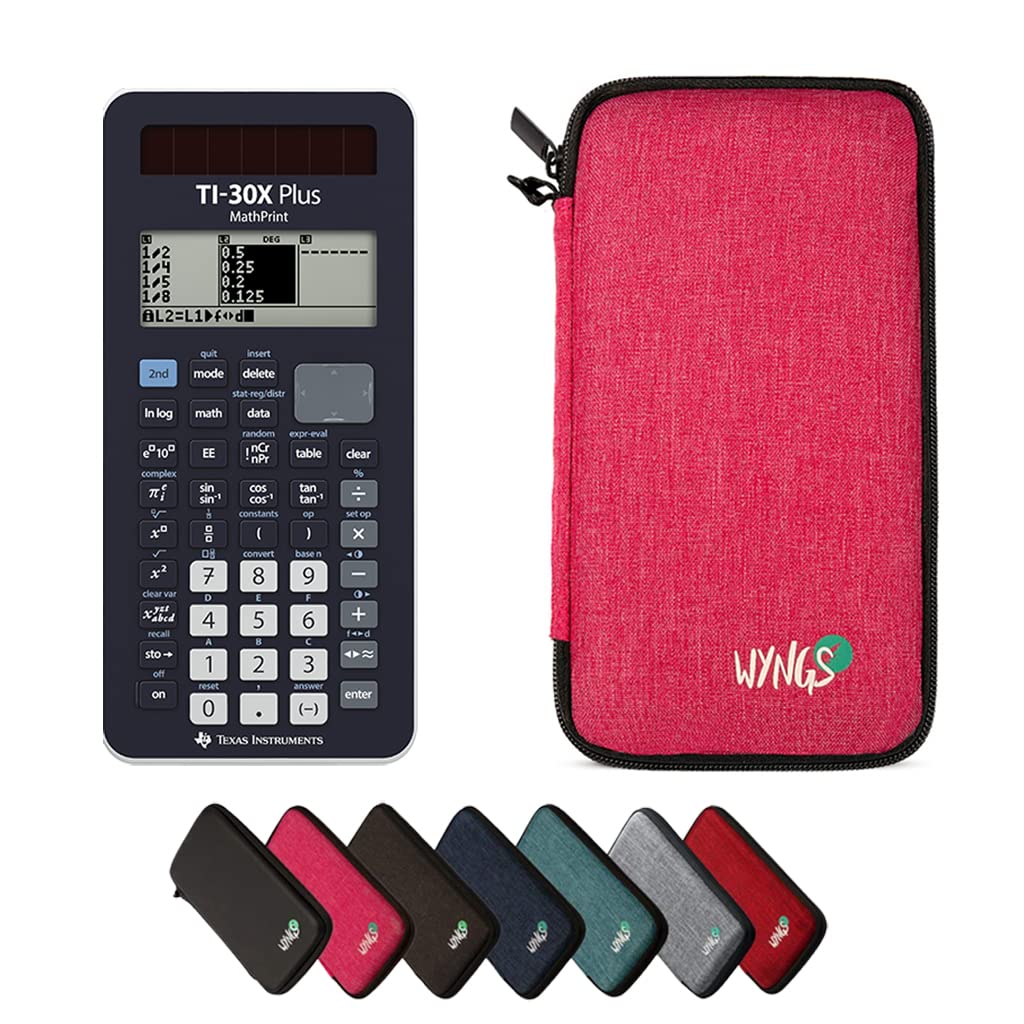 TI-30X Plus Rechner mit Schutztasche, Pink