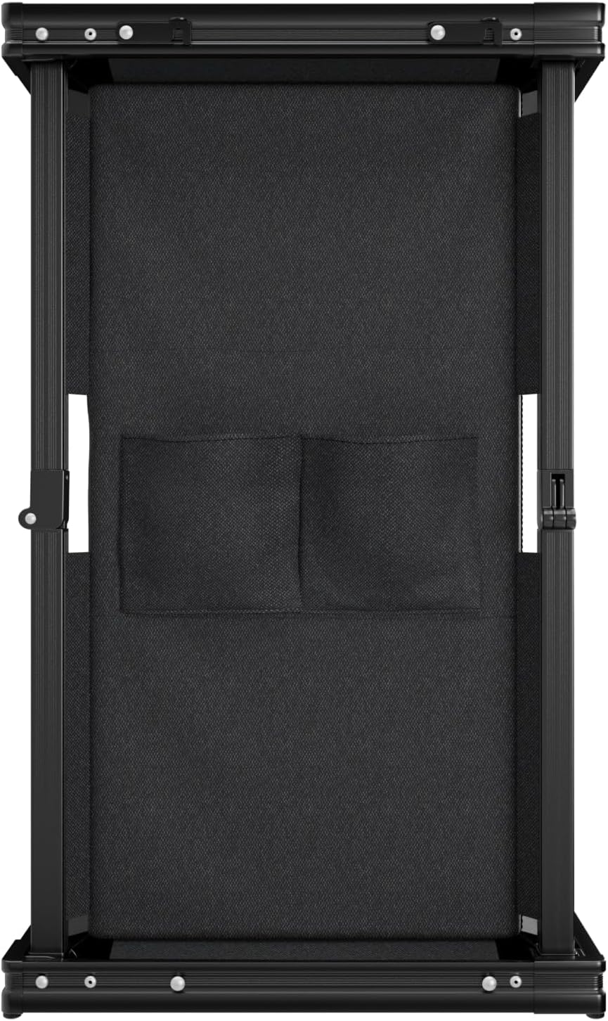 Faltbare Campingküche mit höhenverstellbarem Schrank, 84x50x80 Aversa Schwarz
