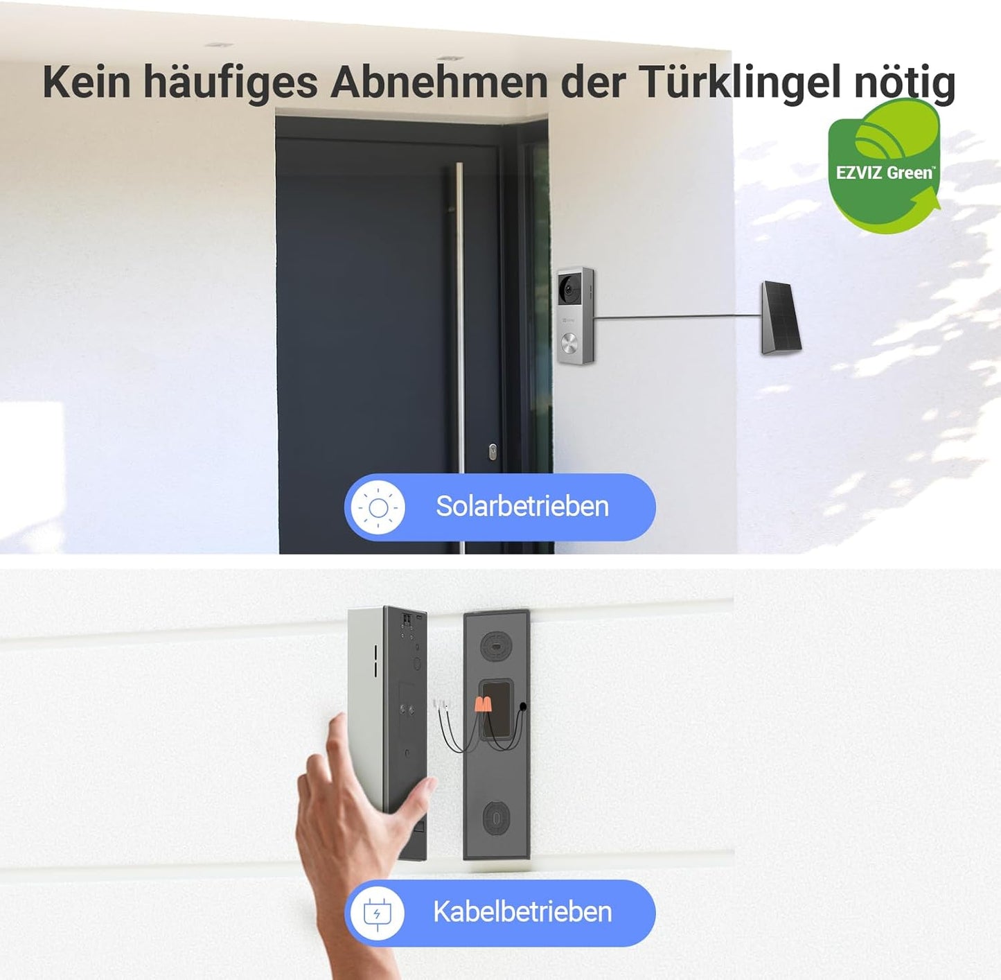 Intelligente Video-Türklingel mit Solarpanel CP3 Pro, Türklingel mit Solarpanel CP3 Pro