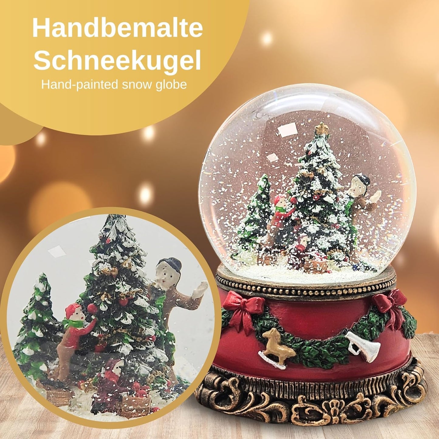 Schneekugel "Christbaum schmücken"