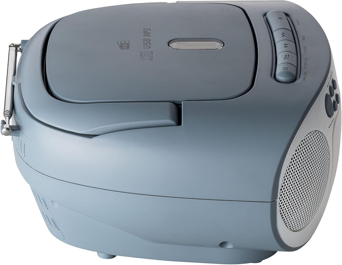 RCR2260DAB/BL - Tragbares CD/MP3-Kassetten-Radio mit DAB+, mit DAB-Radio Blau
