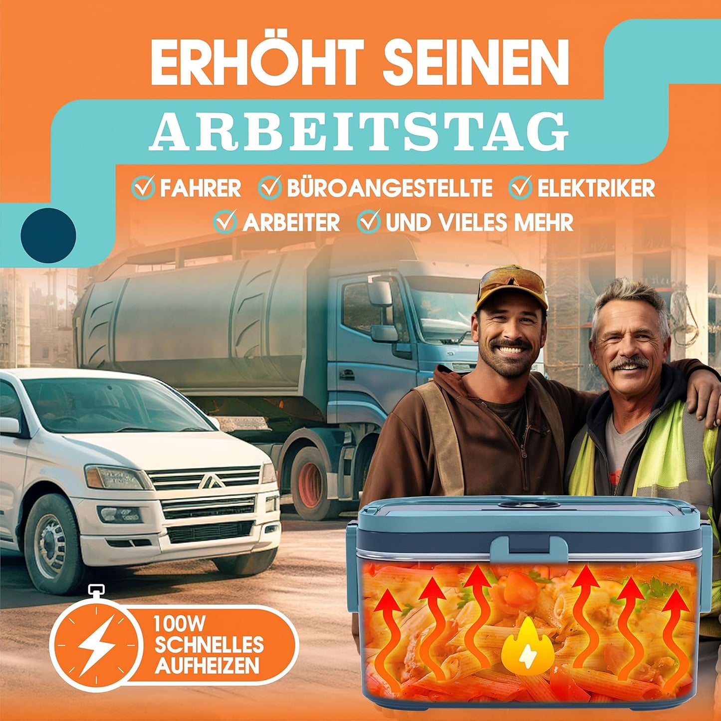 Elektrische Lunchbox XXL, Dunkelblau