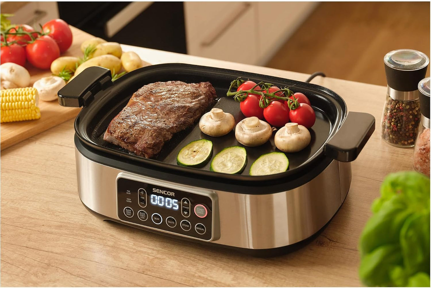 Multifunktions-Slowcooker und Grill SPR 6300BK