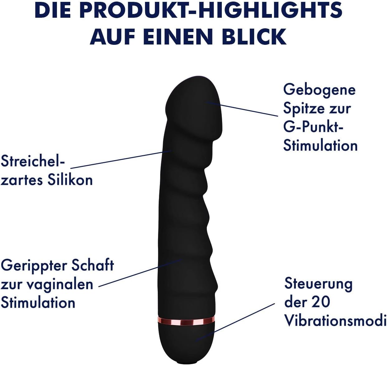 G-Punkt-Vibrator mit 20 Vibrationsmodi, wasserdicht