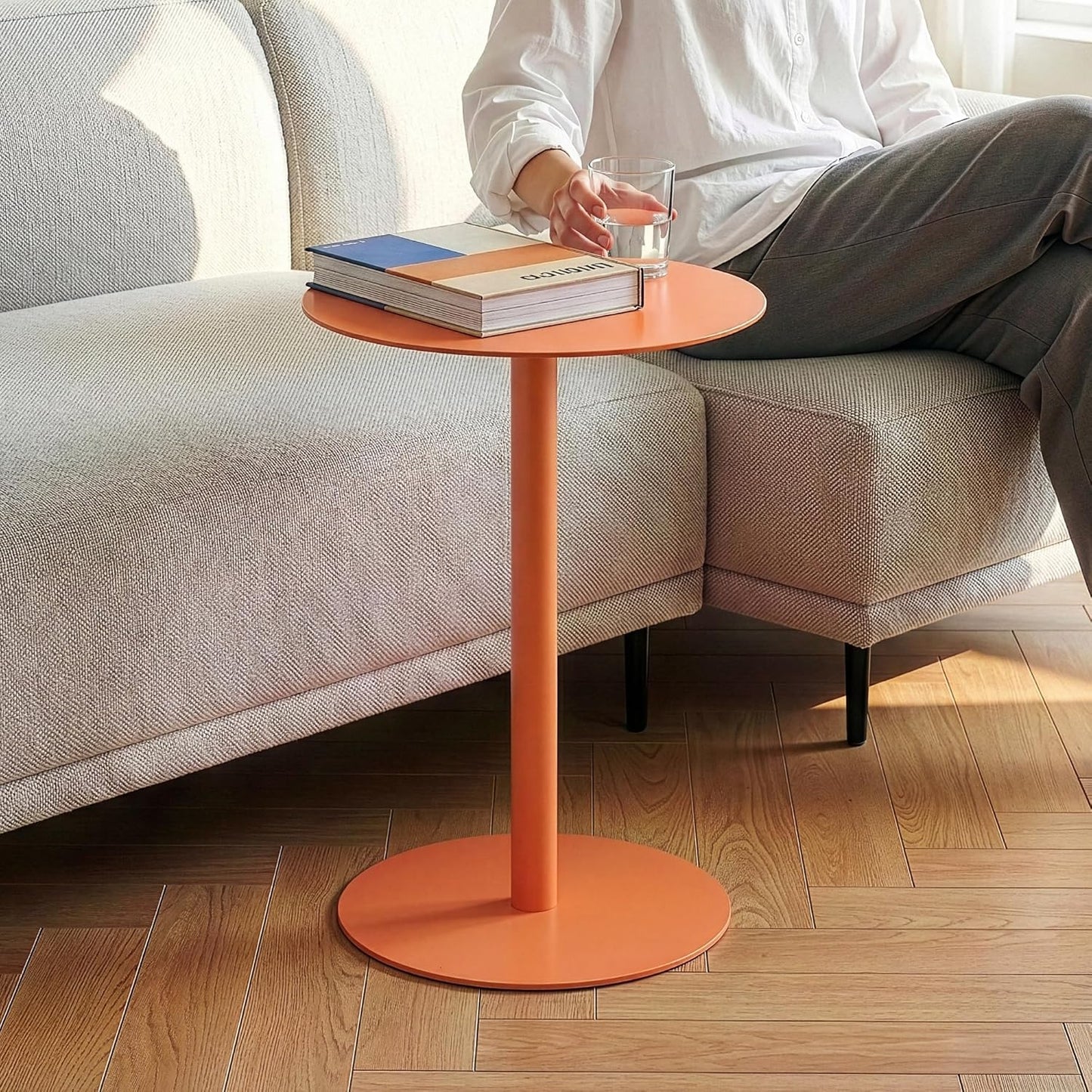 Beistelltisch Nastätten, Orange Rund