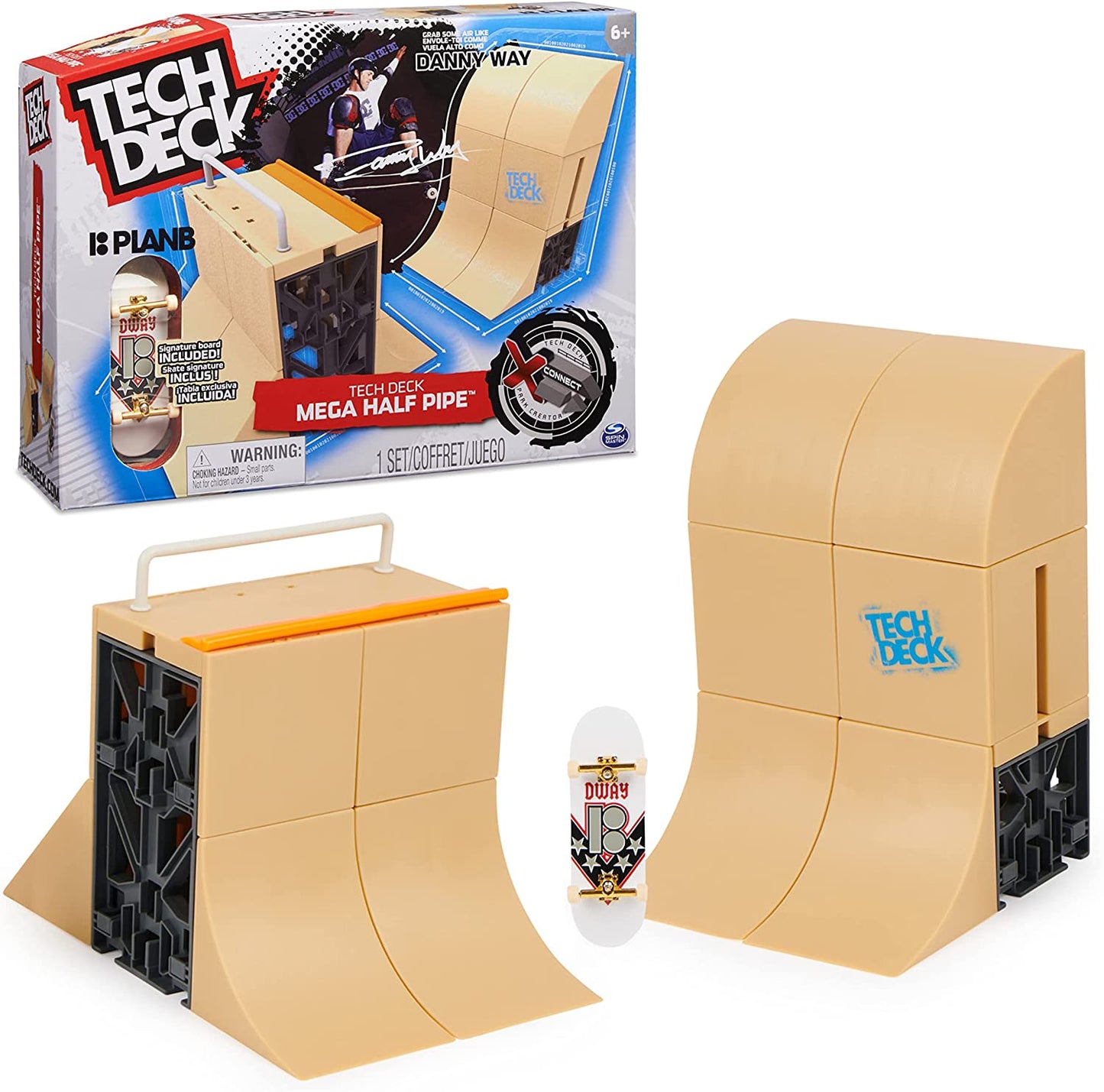 Tech Deck Danny Way Mega Half Pipe X-Connect Park Creator, Spielfahrzeug, Toy