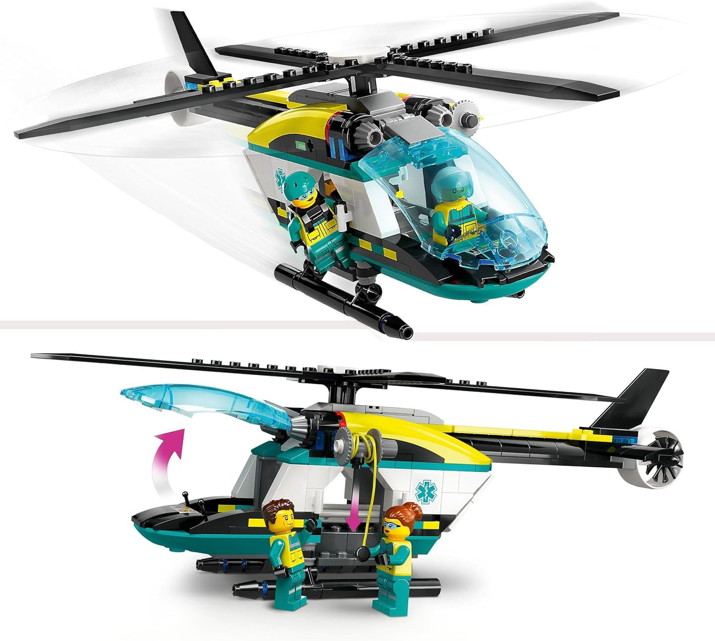 City Rettungshubschrauber-Spielset für Kinder, Single