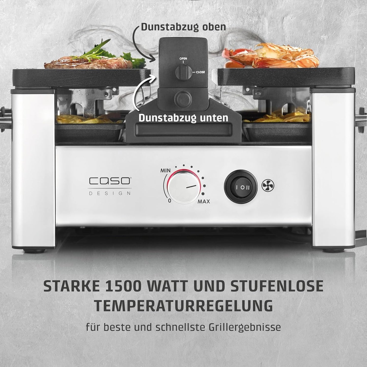 AirClean Raclettegrill mit Dunstabzug