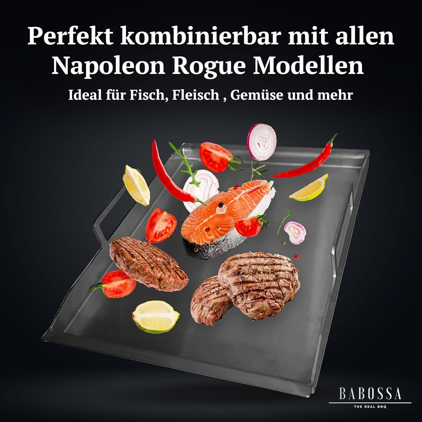 Grill Plancha Teppanyaki Platte für Napoleon Rogue, 44.9 x 27.4 x 8.5 cm