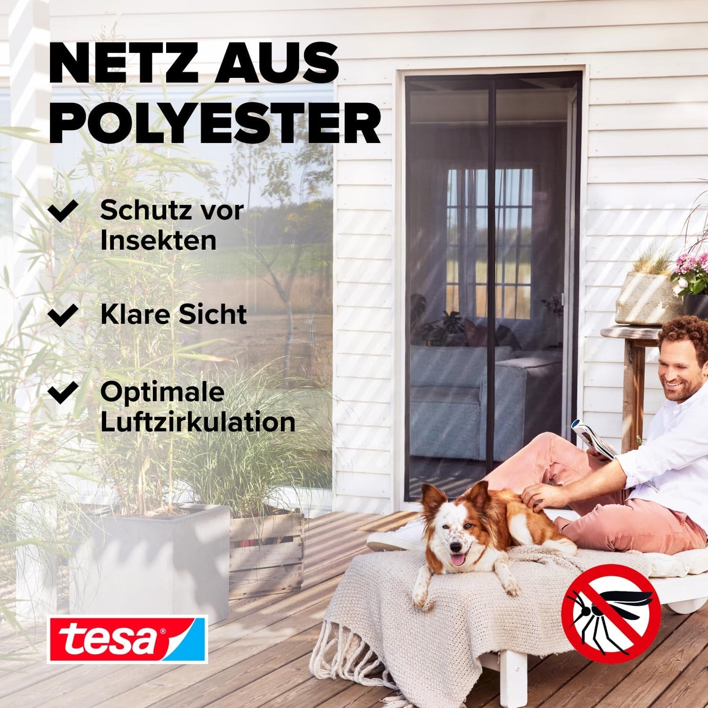 Magnetischer Insektenschutzvorhang für Türen, 2,0 m x 0,8 m