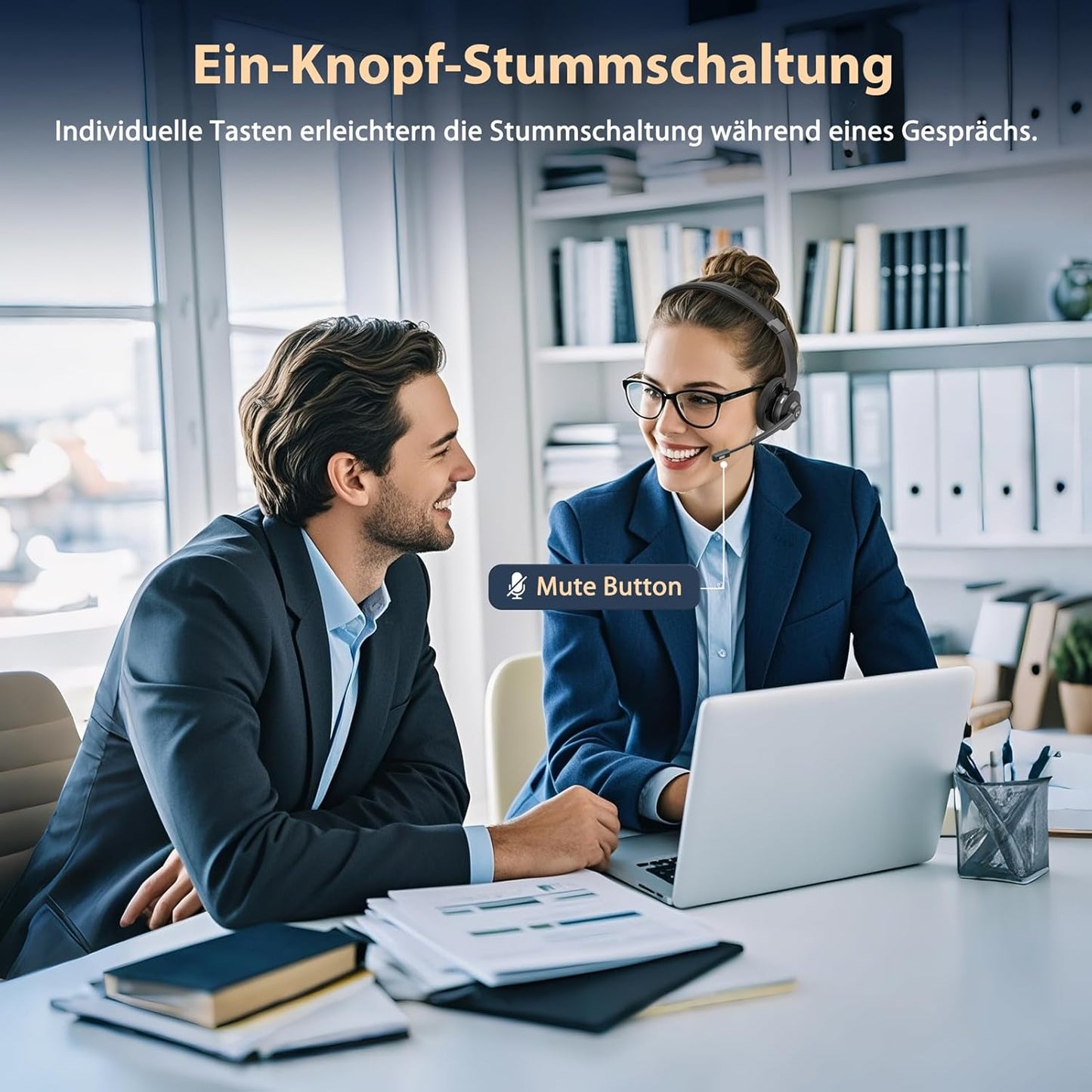 Bluetooth Headset mit Ladestation
