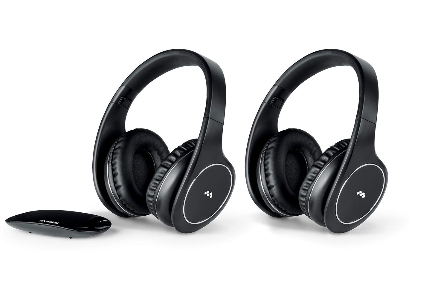 2 x kabellose Stereo-TV-Headsets, 2 x kabellose Stereo-TV-Headsets, schwarz