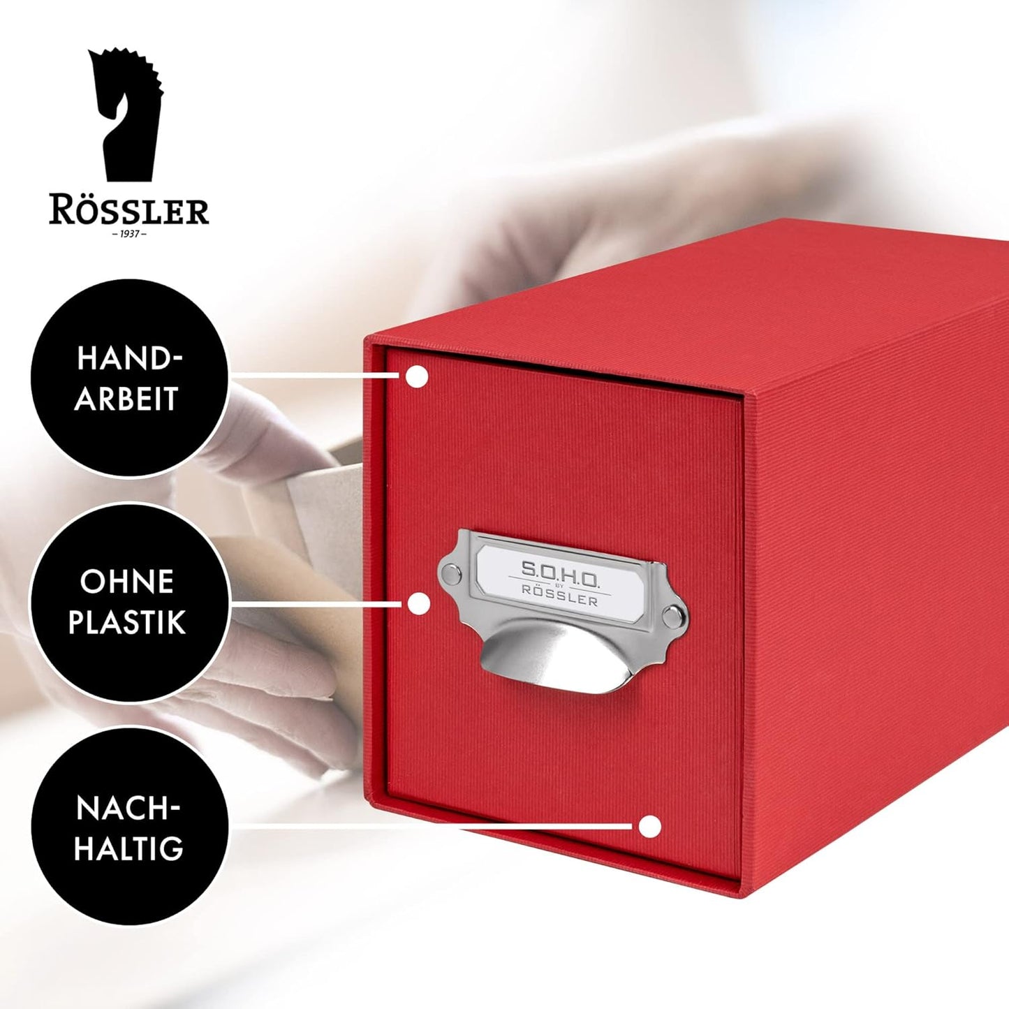 CD-Schubladenbox, Rot