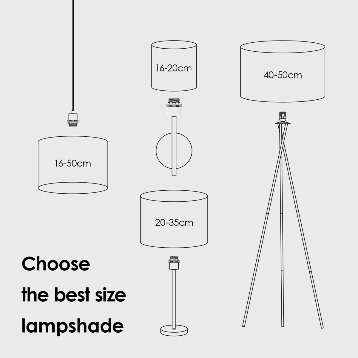 Lampenschirm, Anthrazit Schwarz 40cm durchmesser 22cm höhe