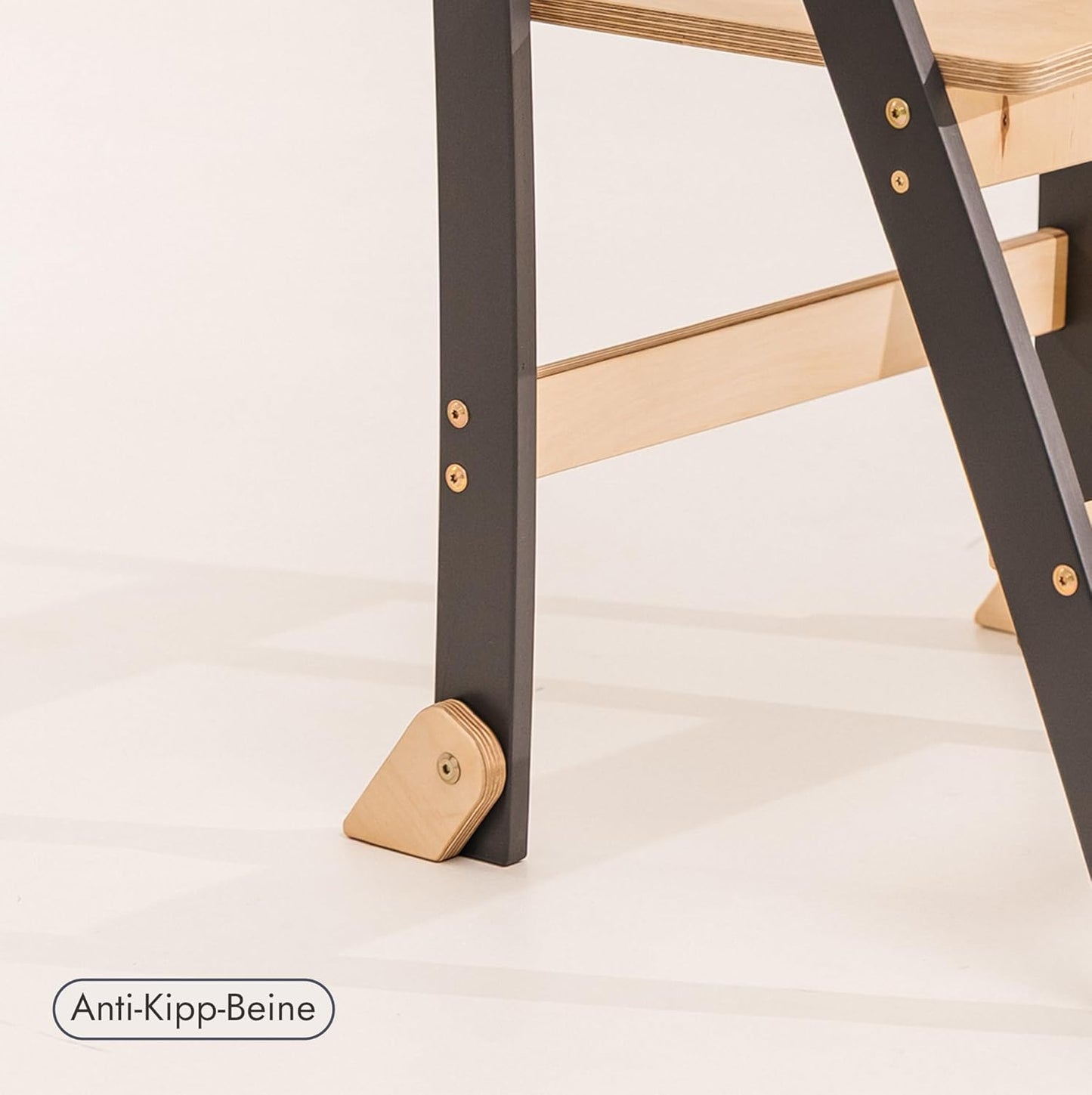 Klappbare Lernleiter für Kinder, Grau Slim