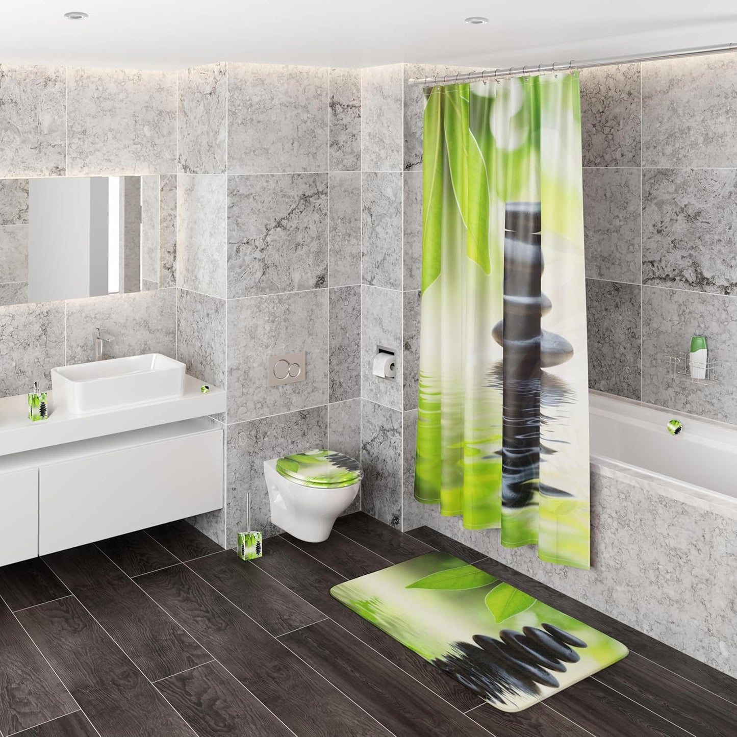 Rutschfeste Badematte für Dusche & Badewanne 53x53 cm, Harmony