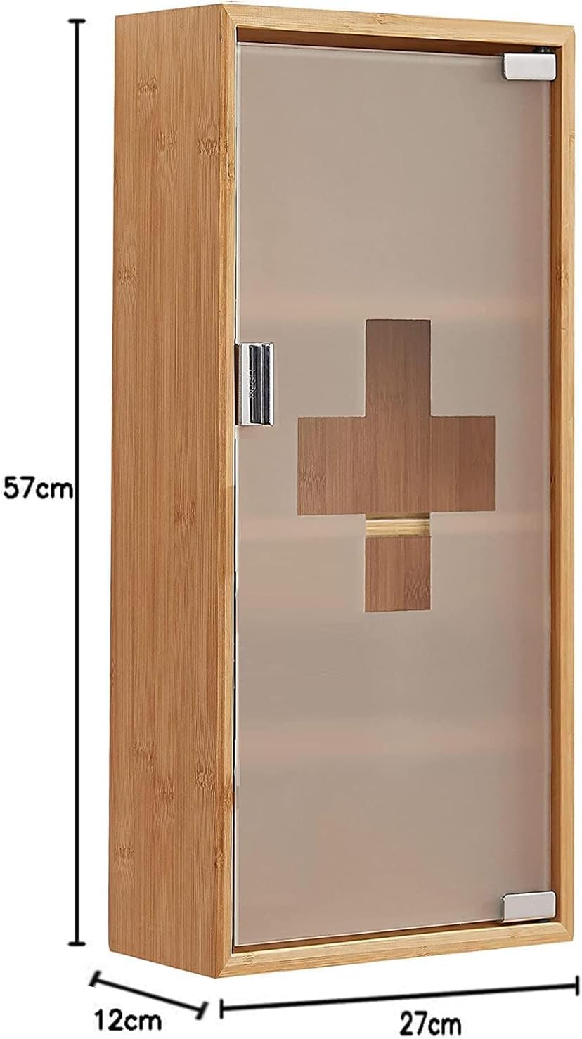 Medikamentenschrank mit Glastür, 4 Fächer