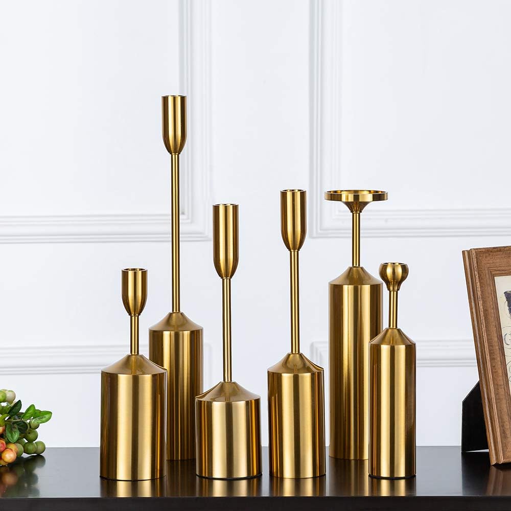 Kerzenhalter-Set, Gold 6er Set