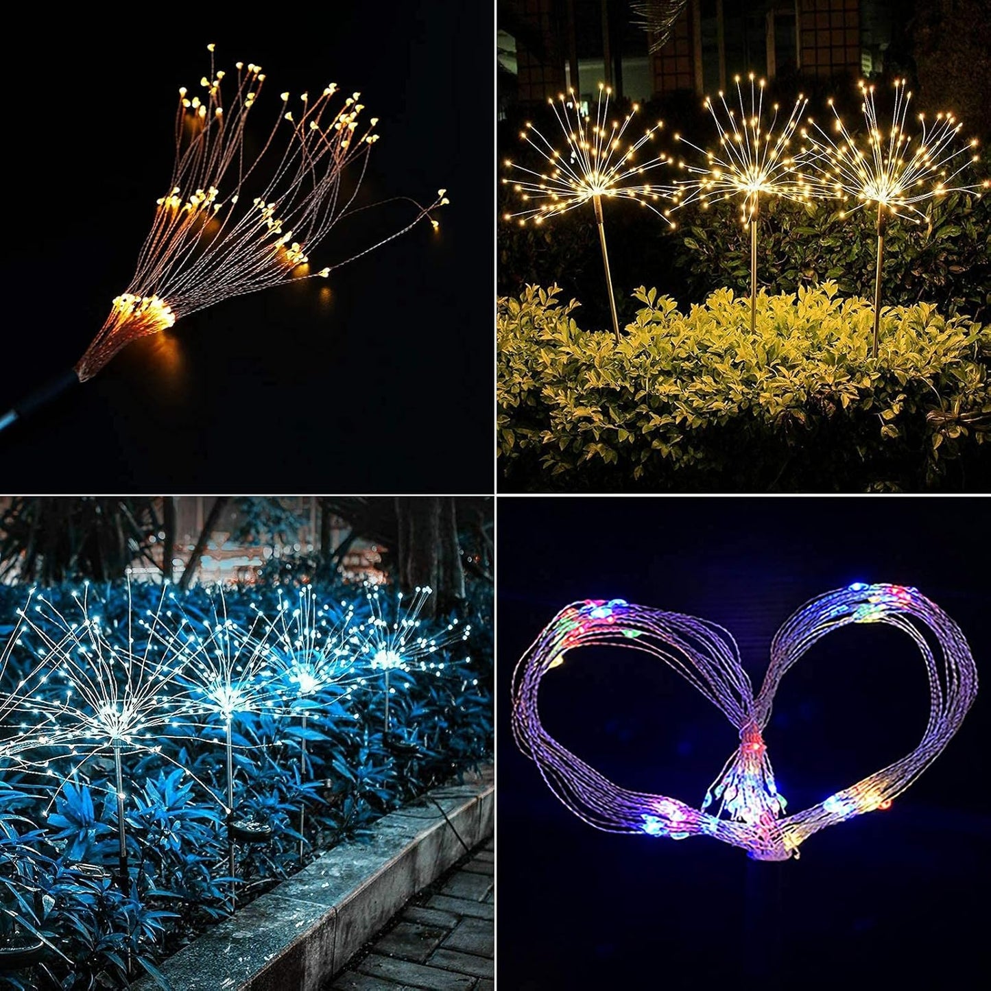 Solar Gartenleuchten-Set Feuerwerk, 2 Stück, Multi-colored