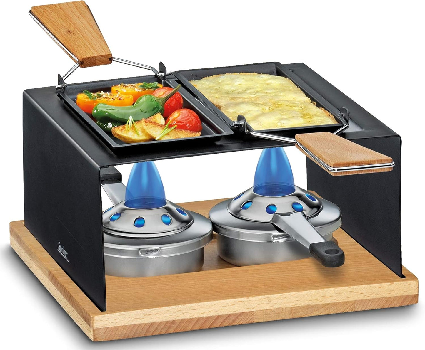 Gourmet Party Raclette-Set für 2 Personen mit Zubehör, Käse Raclette 2 Personen