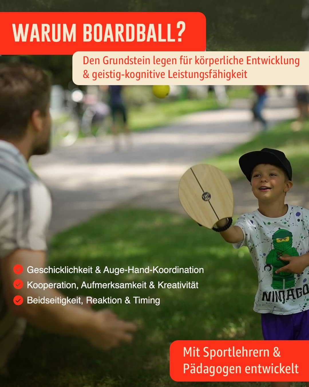 Rückschlagspiel Boardball, 2er Set