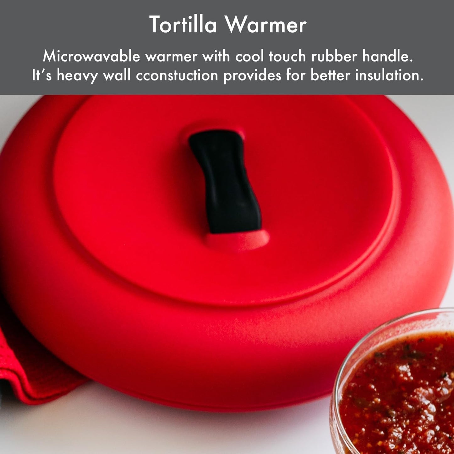 Mikrowellen-Tortilla-Wärmer, 1 Count (Pack of 1) Rot