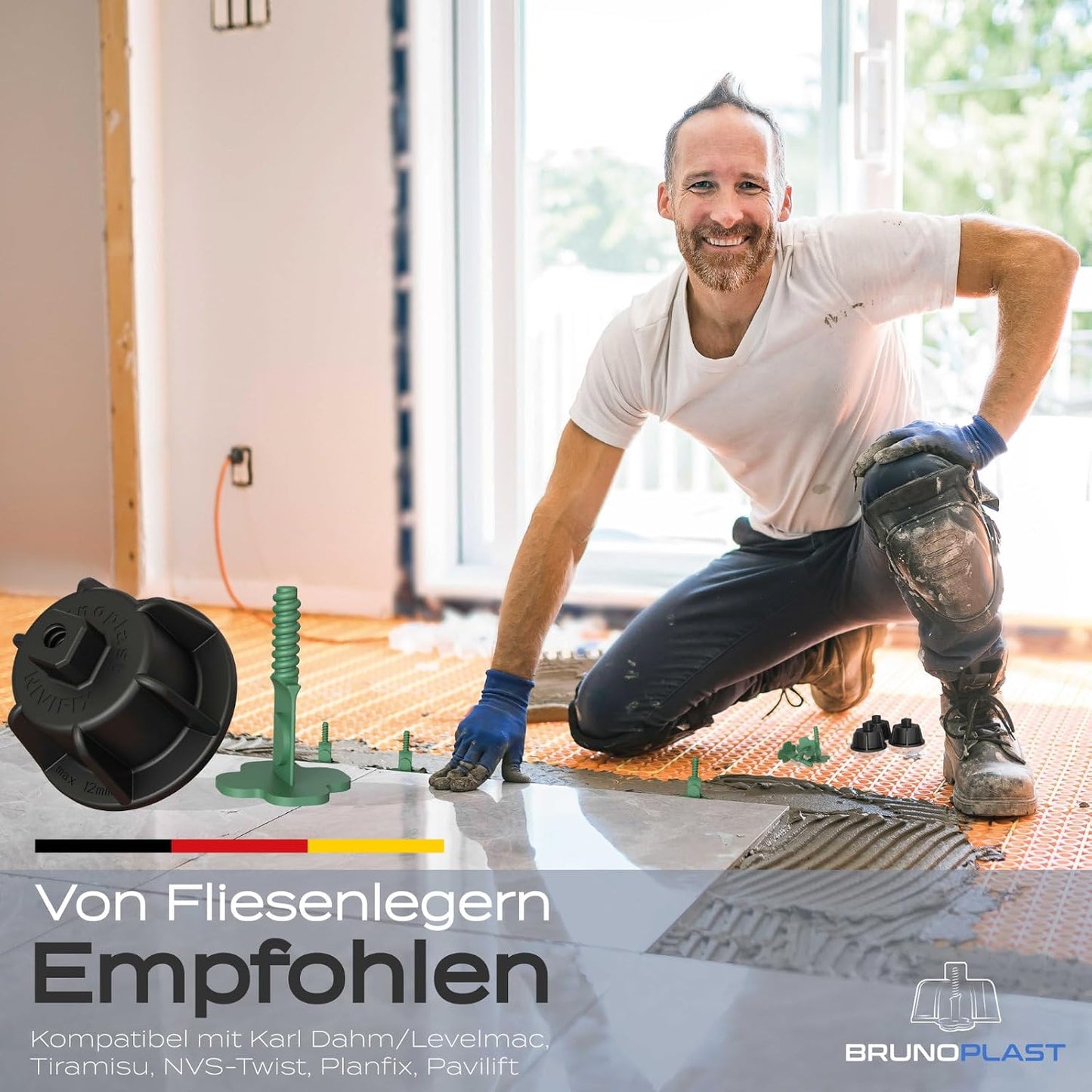 Fliesen-Nivelliersystem, Gewindelaschen PRO 4mm (250 Stück)