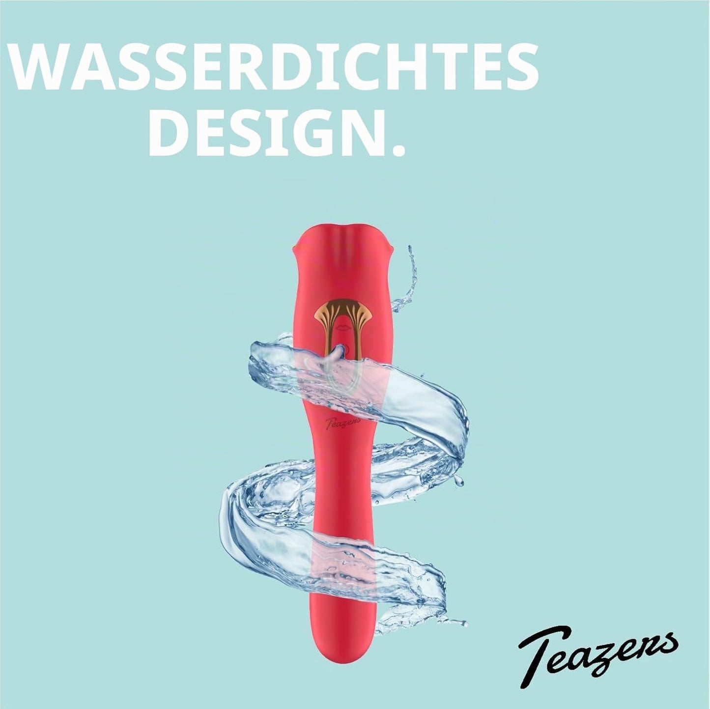 Vibrator mit Klitorisstimulator, Rot