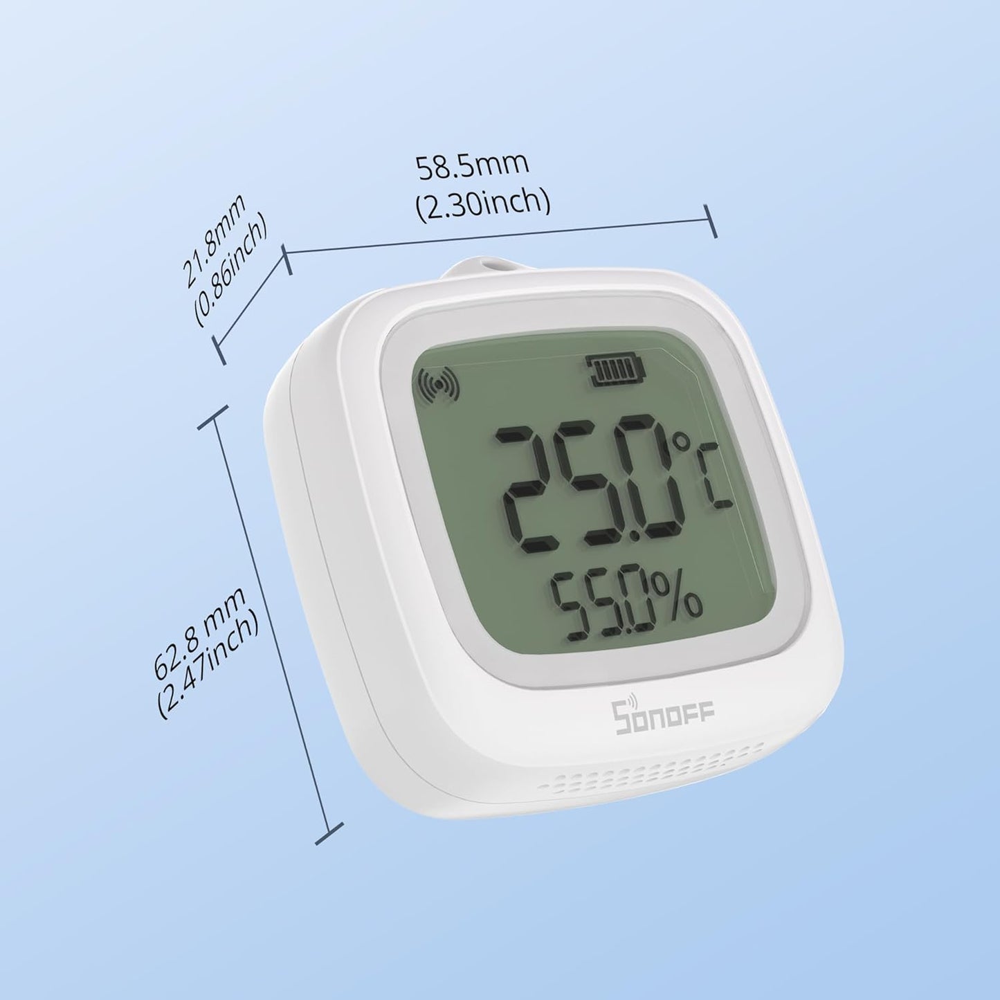 Zigbee LCD Temperatur-Feuchtigkeitssensor SNZB-02WD
