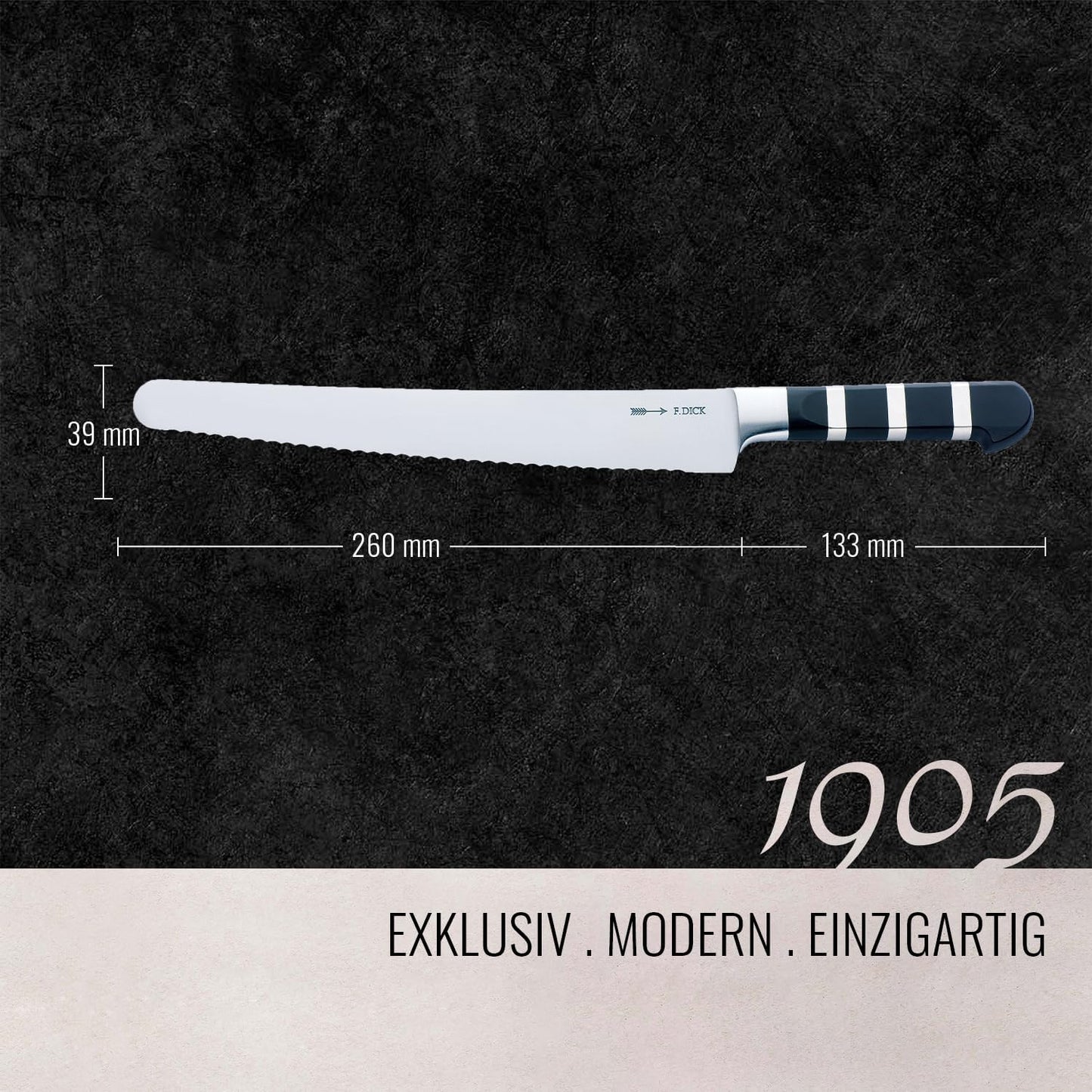 Universalmesser mit Wellenschliff, 26 cm