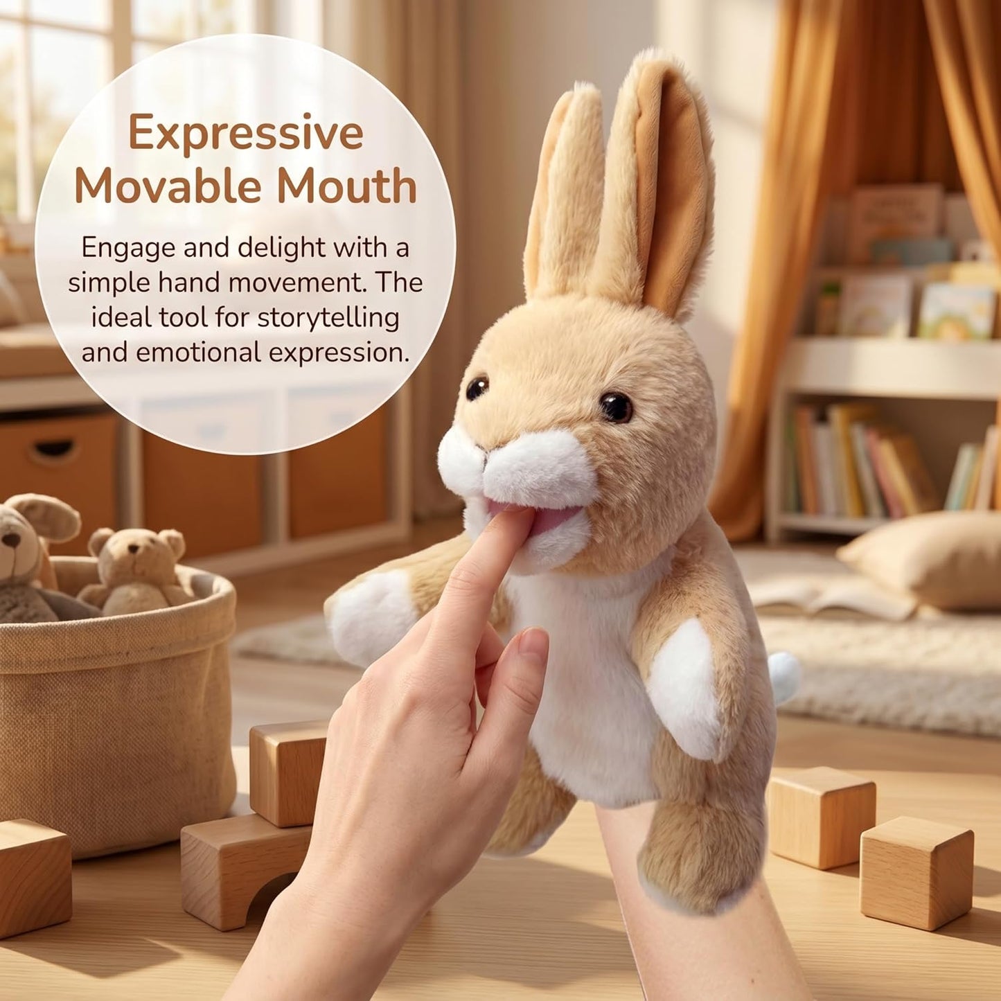 Tierhandpuppe für Kinder, Kaninchen