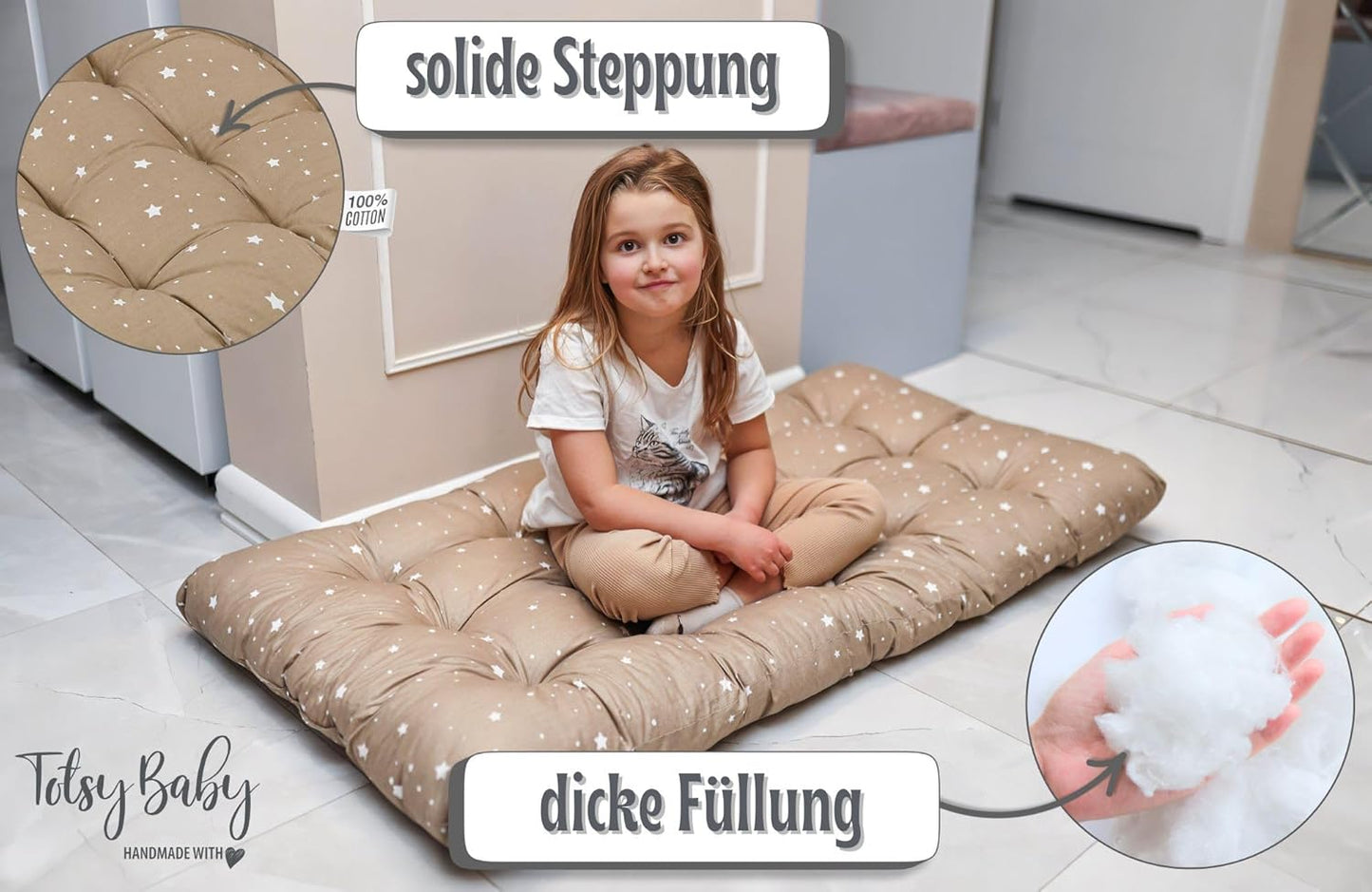 Krabbeldecke für Montessori Spielbogen, 60x120 cm Afrika