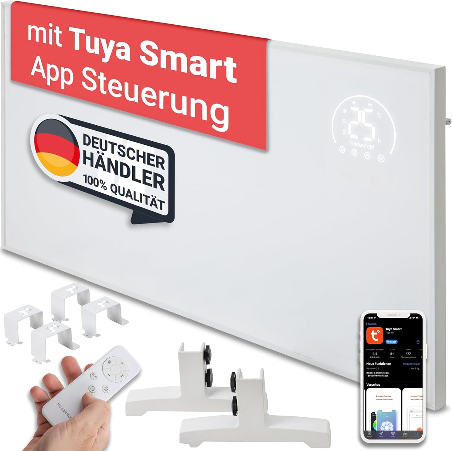 Infrarotheizung HF-HP140 mit App-Steuerung, Hf-hp140 300 Watt