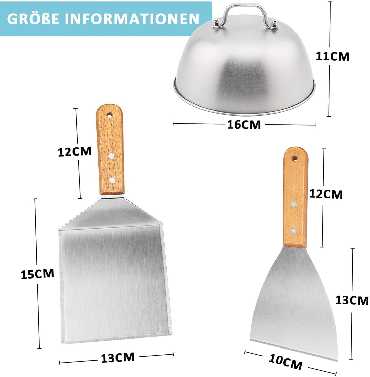 Burger Grillspachtel-Set, 3er Set