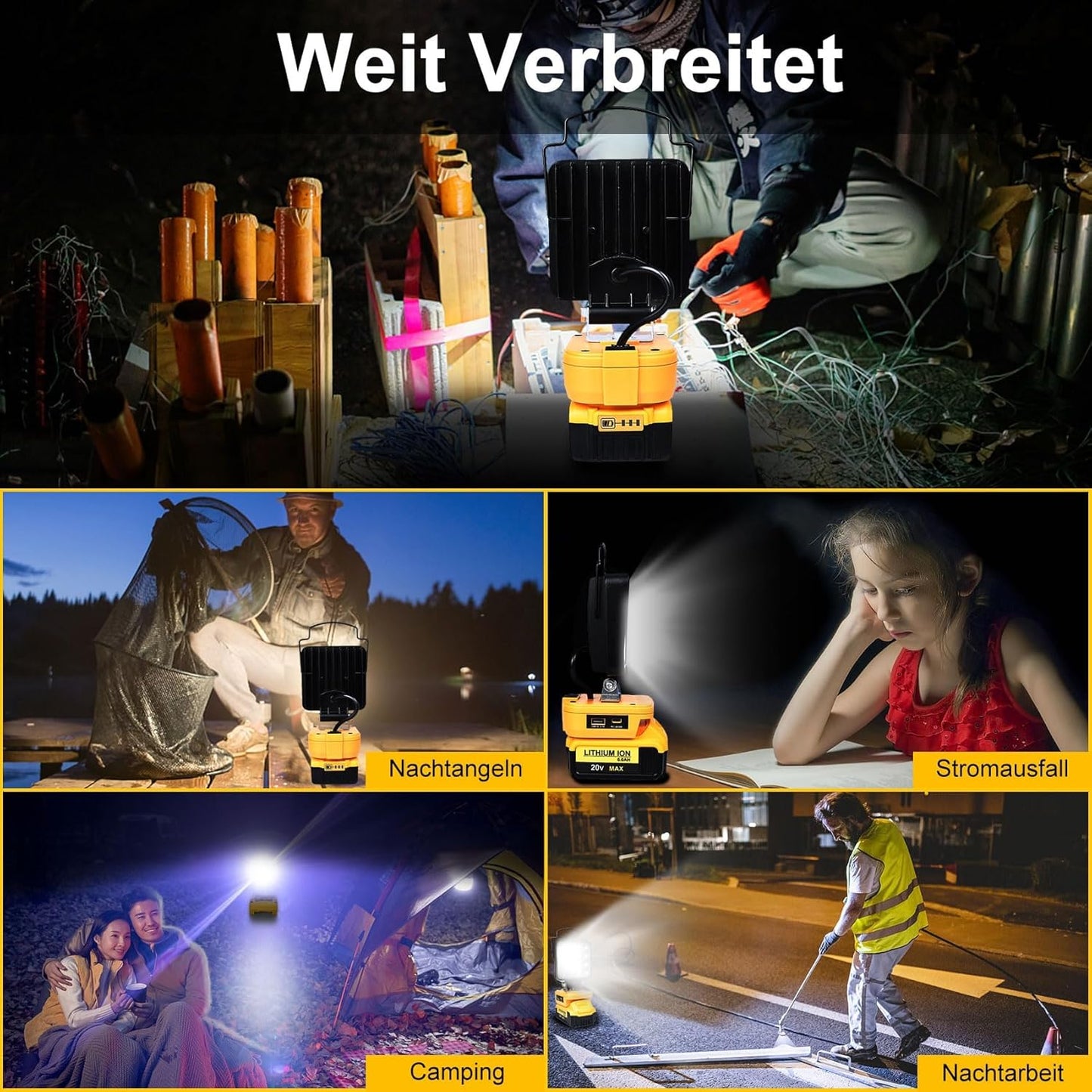 LED Arbeitsleuchte für Dewalt, NDWZFDTS4IN