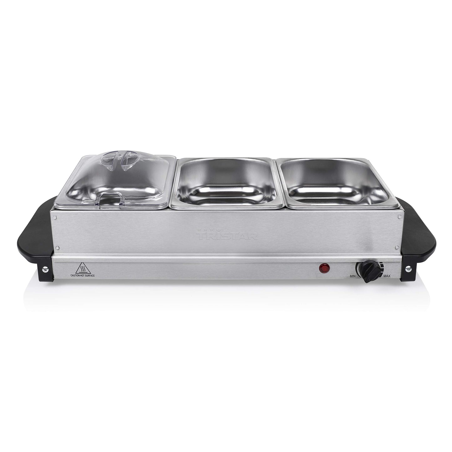 Buffetwärmer mit einstellbarem Thermostat, 1600 Watt Leistung, 25 g/ min Dampferzeugung Mittelgross