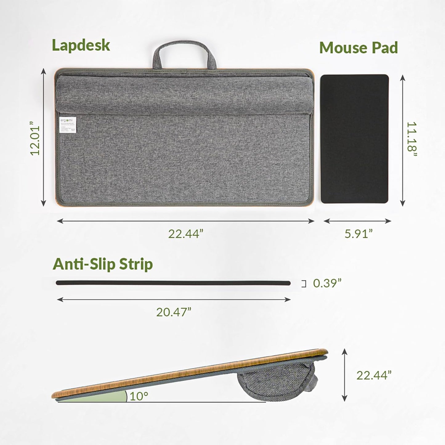 Laptopkissen mit Kissentablett, 30.5 x 57 x 4.5 cm