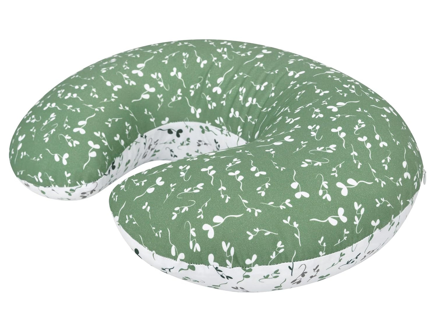 Ergonomisches Stillkissen, Öko-Tex Standard 100, Grüne Blätter