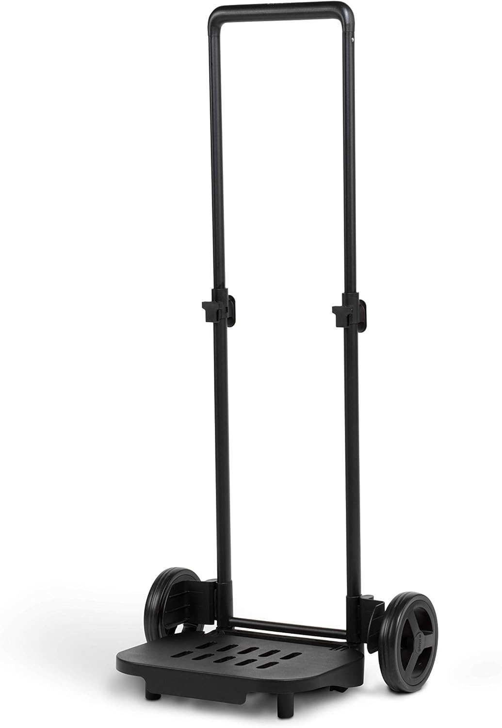 Zusammenklappbarer Einkaufstrolley mit Teleskopgriff, Schwarz