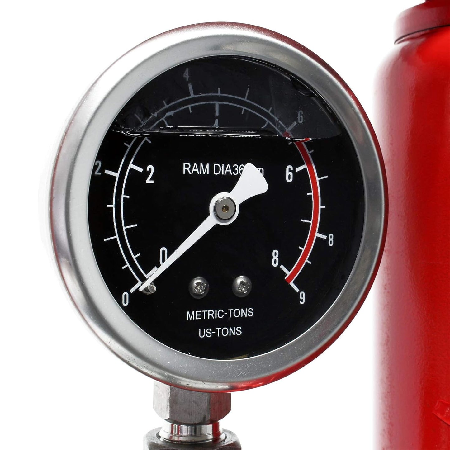 Wiltec Werkstattpresse, 6 t Manometer Rot
