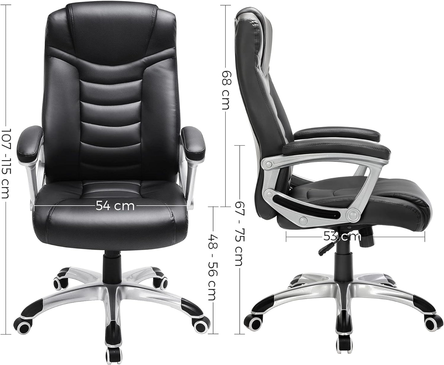 OBG21B, ‎schwarz 54 x 53 x (105-115) cm