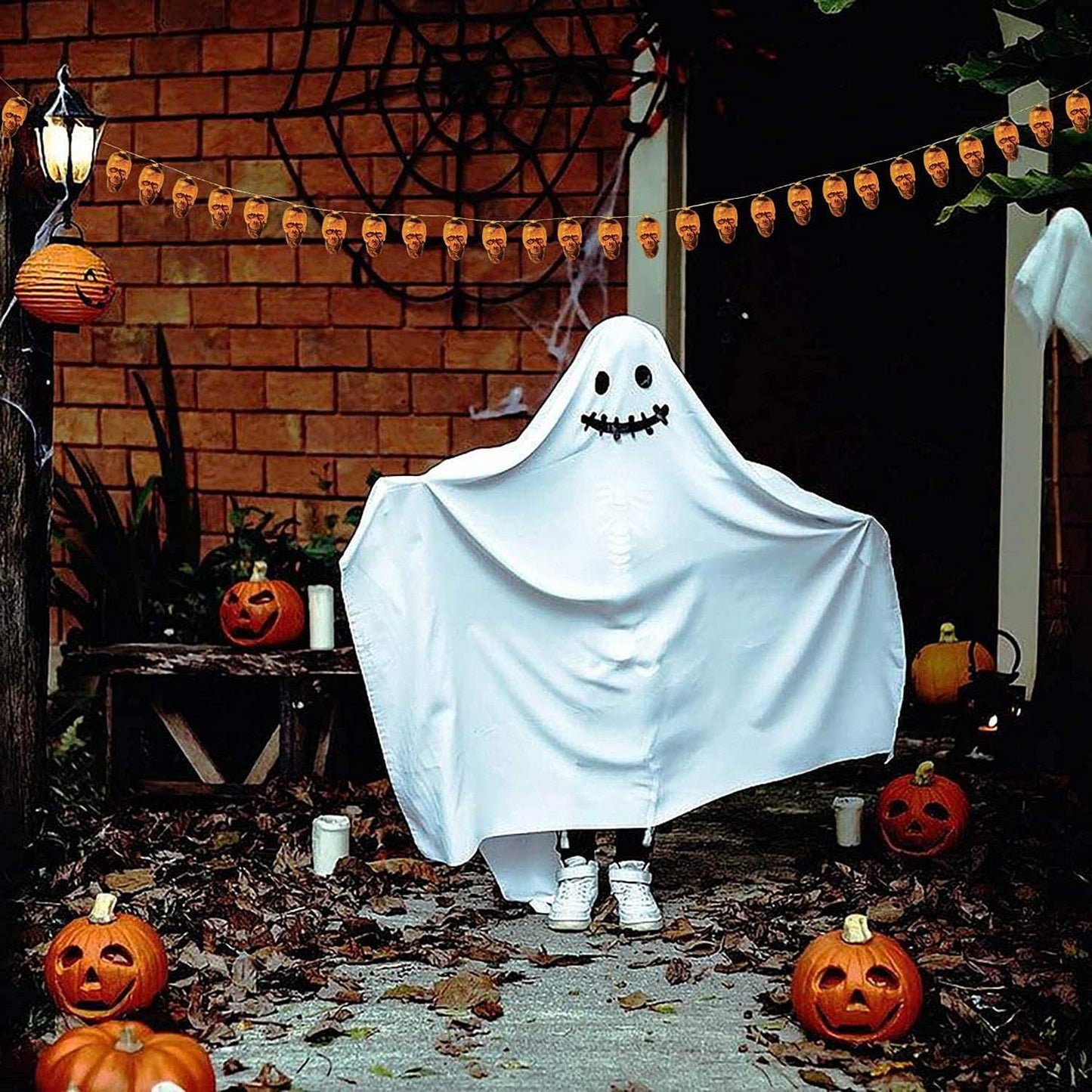 Halloween Totenkopf-Lichterkette, Totenkopf-lichterketten